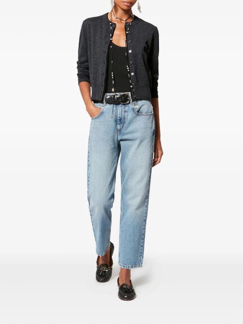 MARANT ÉTOILE Lona appliqué-detail cardigan - Grey - zdjęcie produktu nr 2