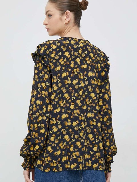 Tommy Hilfiger bluzka damska kolor żółty wzorzysta