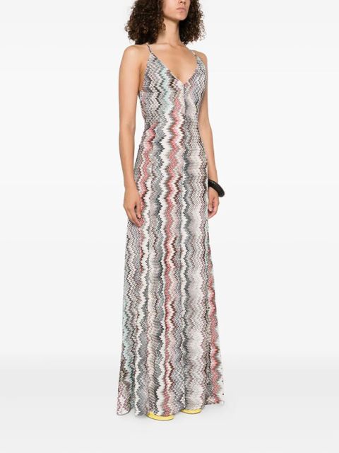 Missoni halterneck maxi dress - Red