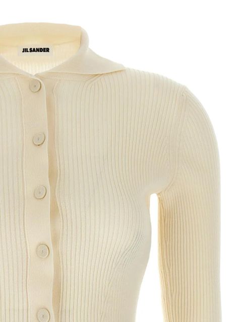Jil Sander ribbed-knit cardigan - Neutrals - zdjęcie produktu nr 2