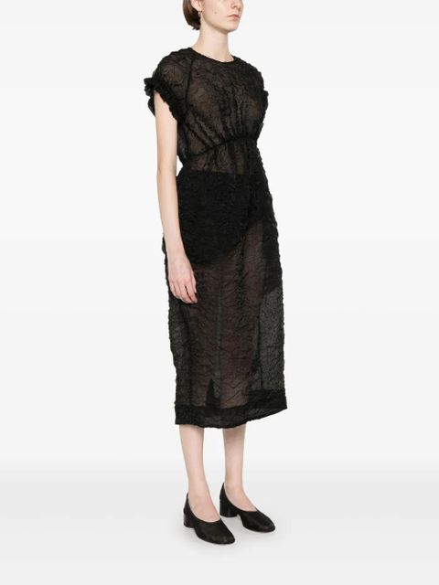 Simone Rocha textured midi dress - Black