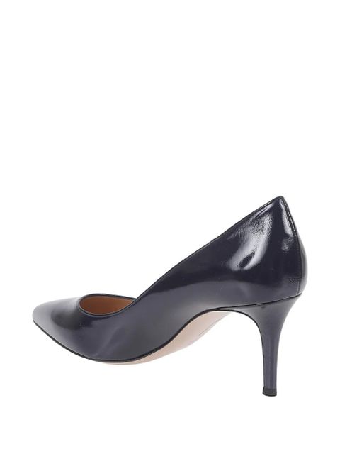 Gianvito Rossi 70mm Gianvito patent-leather pointed-toe heeled pumps - Blue