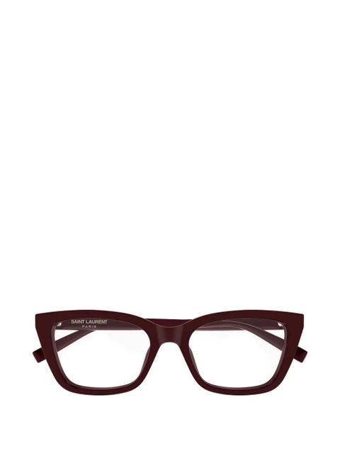Saint Laurent Eyewear cat-eye frame glasses - Red - zdjęcie produktu nr 1