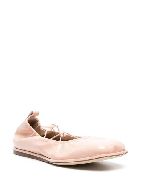 Simone Rocha heart-toe patent leather ballerina shoes - Pink - zdjęcie produktu nr 2