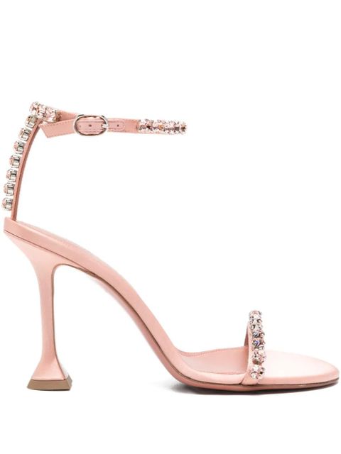 Amina Muaddi 95mm Gigi crystal-embellished sandal - Pink - zdjęcie produktu nr 1