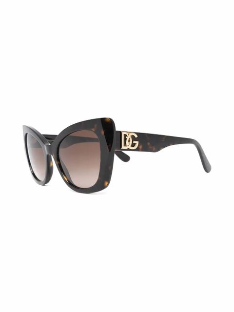 Dolce & Gabbana Eyewear logo-embellished cat-eye sunglasses - Black - zdjęcie produktu nr 2