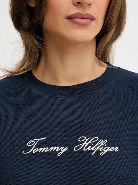 Tommy Hilfiger bluza damska kolor granatowy z aplikacją WW0WW47159