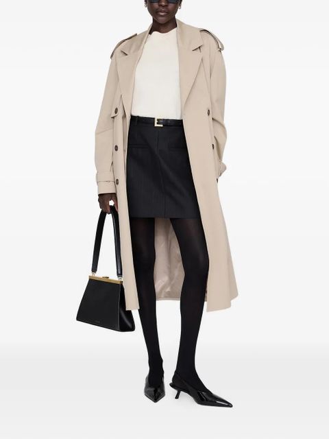 ANINE BING pinstripe mini skirt - Black - zdjęcie produktu nr 2