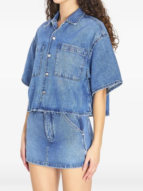 Alexander Wang patch-pocket denim shirt - Blue