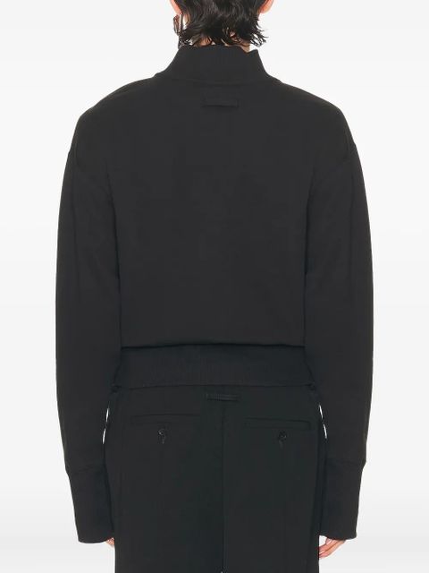 Jean Paul Gaultier mock-neck long-sleeve sweatshirt - Black
