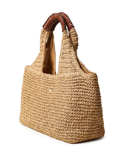 TWINSET woven-effect logo-plaque shoulder bag - Neutrals - zdjęcie produktu nr 2