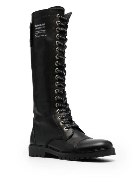 Zadig&Voltaire knee-high leather boots - Black - zdjęcie produktu nr 2