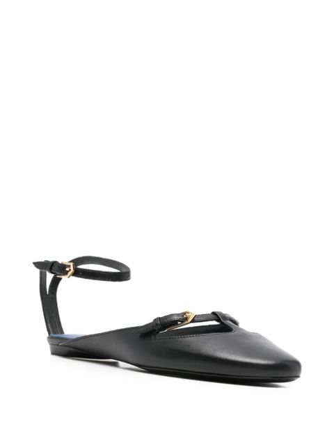 Lanvin buckle-fastening ballerina shoes - Black