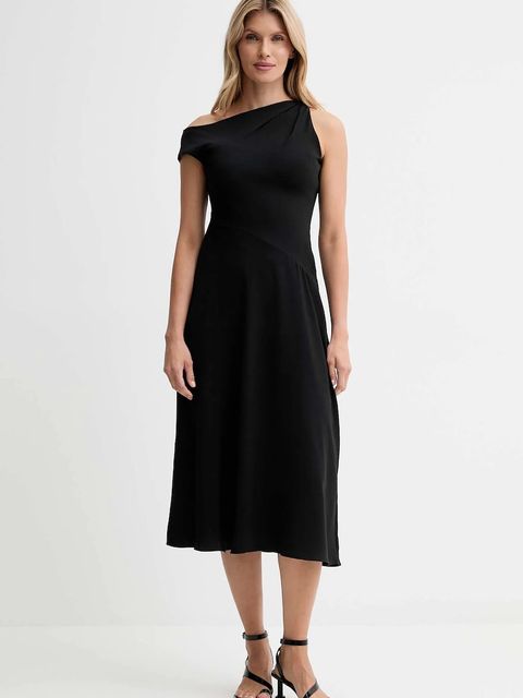 Calvin Klein sukienka kolor czarny maxi rozkloszowana LV044D045G - zdjęcie produktu nr 1