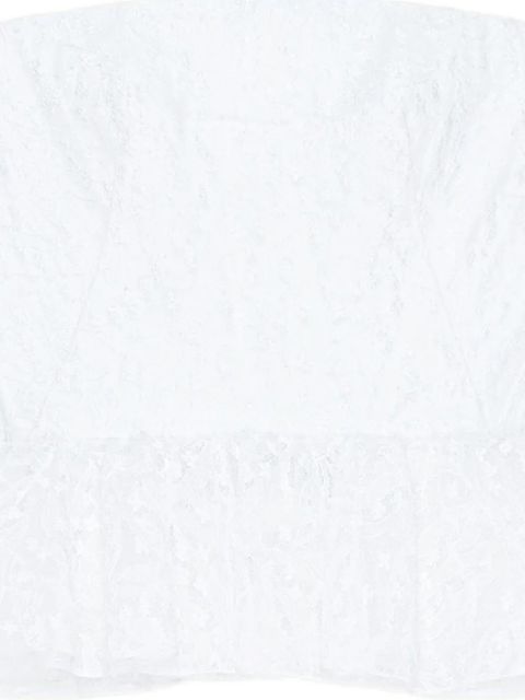 Givenchy strapless embroidered ruffled top - White - zdjęcie produktu nr 2