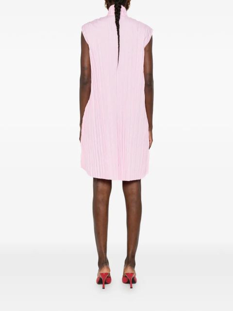 Moschino bow pleated mini dress - Pink