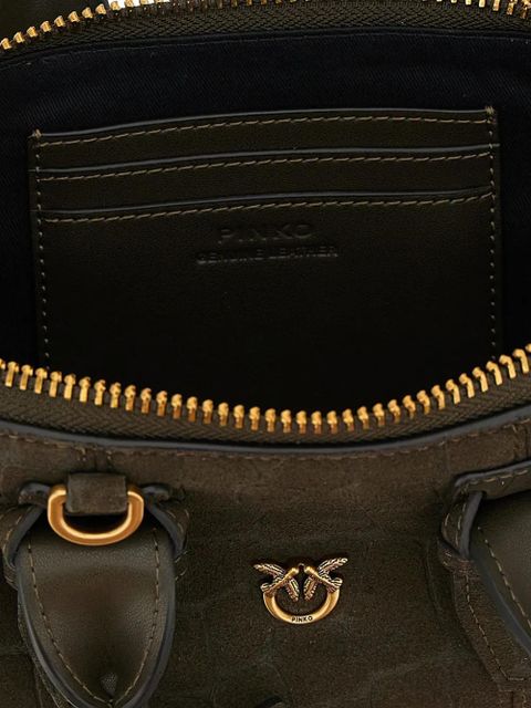 PINKO small Escape leather tote bag - Green