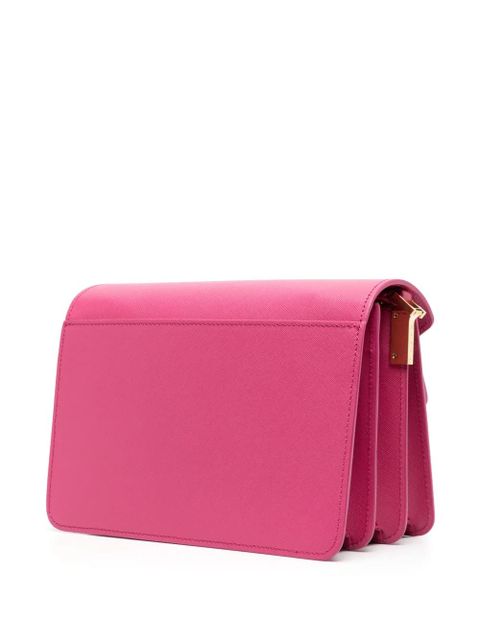 Marni Trunk leather crossbody bag - Pink