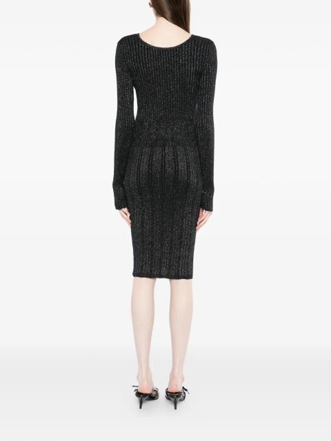 Versace button ribbed dress - Black - zdjęcie produktu nr 1