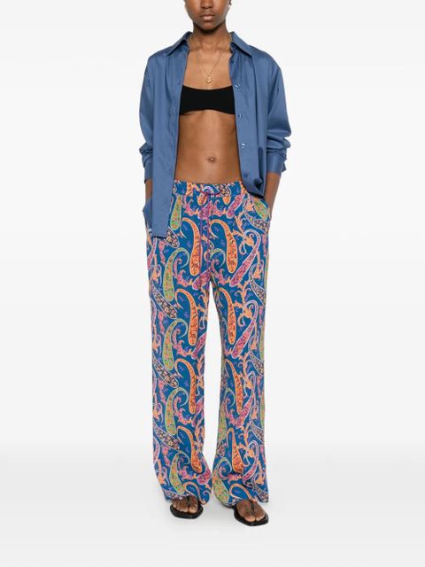 ETRO paisley-print palazzo pants - Blue - zdjęcie produktu nr 2