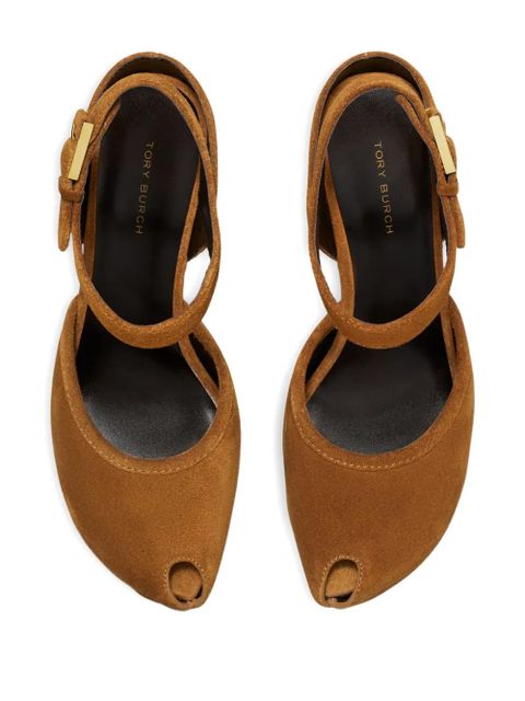 Tory Burch 110mm peep--toe platform sandals - Brown