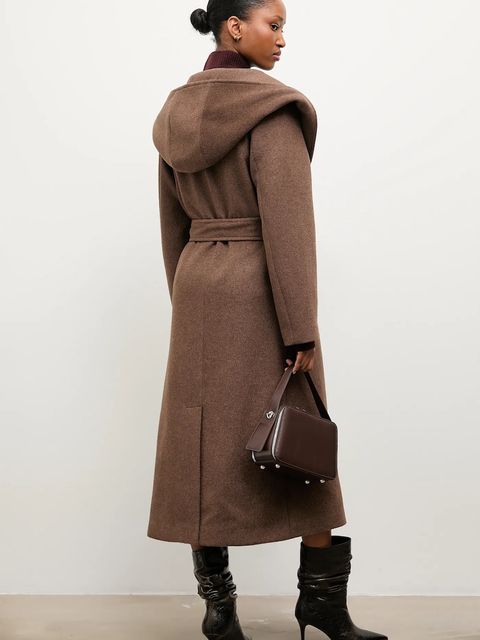 Answear.LAB płaszcz wełniany kolor brązowy