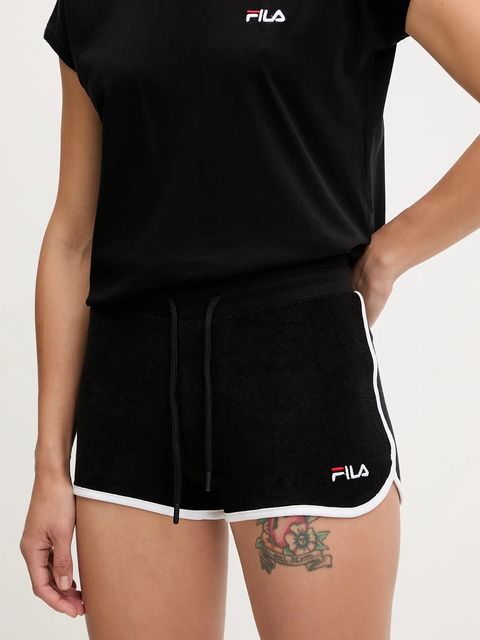 Fila piżama damska kolor czarny bawełniana FPS4198