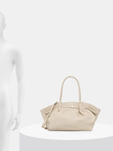 Answear.LAB torebka skórzana kolor beżowy