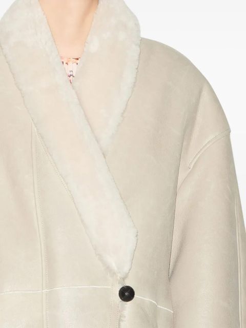 ISABEL MARANT Elanore shearling jacket - Neutrals