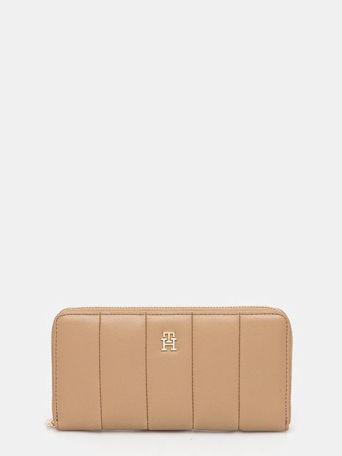 Tommy Hilfiger portfel damski kolor beżowy AW0AW17747 - zdjęcie produktu nr 1