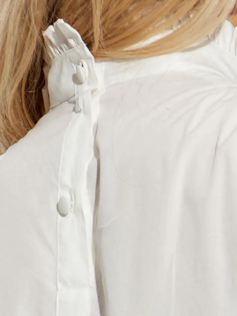 Max Mara Gettata ruffled high-neck shirt - White