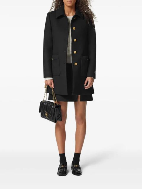 Versace A-line felted coat - Black - zdjęcie produktu nr 2