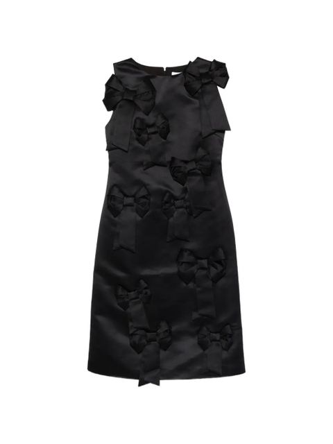 GANNI bow-detail midi dress - Black - zdjęcie produktu nr 1