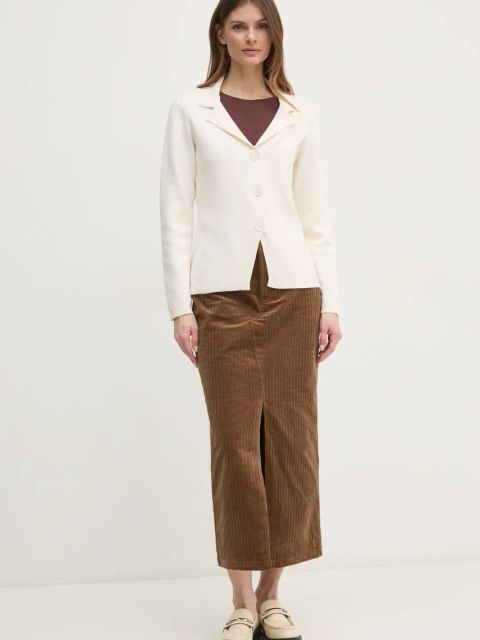 Sisley marynarka kolor beżowy jednorzędowa gładka 1194M602H