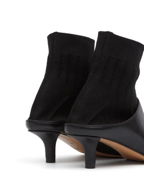 MM6 Maison Margiela pointes-yoe ankle boots - Black