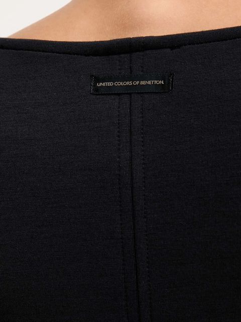 United Colors of Benetton bluza damska kolor czarny gładka 3QAFD10AU