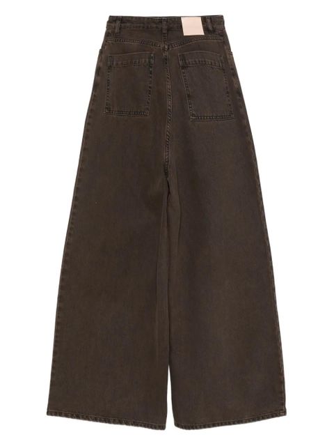 Alysi logo-patch five-pocket denim jeans - Brown - zdjęcie produktu nr 2