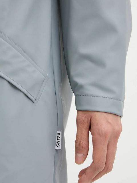 Rains kurtka przeciwdeszczowa 12020 Long Jacket W3 kolor szary przejściowa 12020