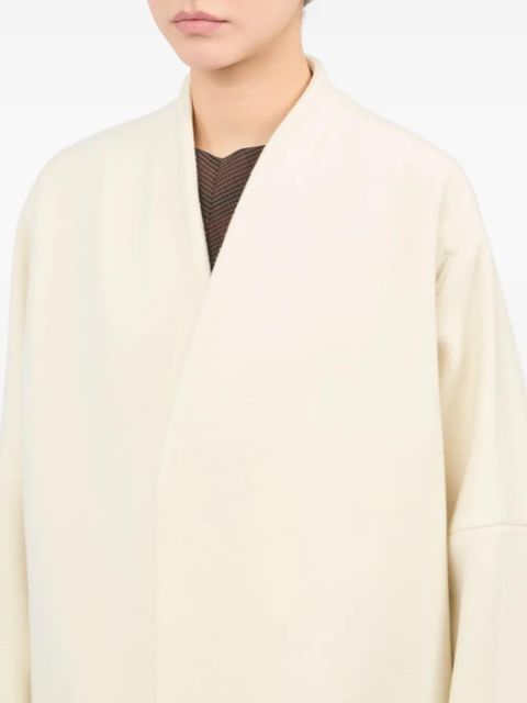MM6 Maison Margiela asymmetric zip-front coat - White