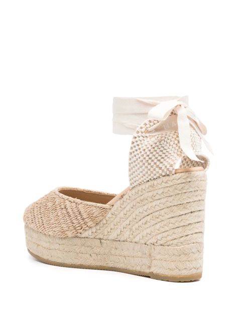 Manebi 100mm lace-up espadrilles - Neutrals