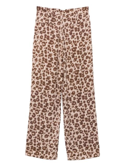 Ba&Sh Bloy leopard-print pleated palazzo pants - Neutrals