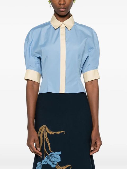 Marni collared panelled top - Blue