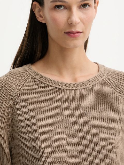 Marc O'Polo sweter bawełniany damski kolor beżowy 600605960109