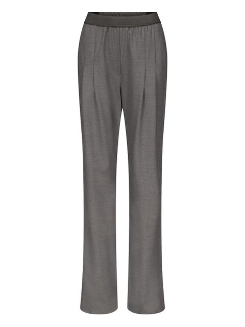 LouLou de Saison pleated elasticated-waist straight trousers - Grey - zdjęcie produktu nr 1