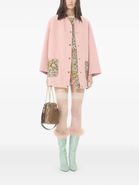 Valentino Garavani floral frayed denim shorts - Pink - zdjęcie produktu nr 2