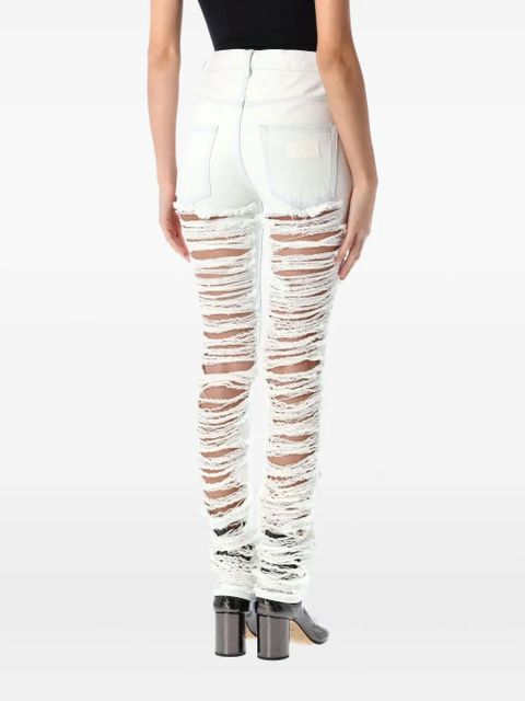 MM6 Maison Margiela distressed skinny jeans - Blue - zdjęcie produktu nr 2