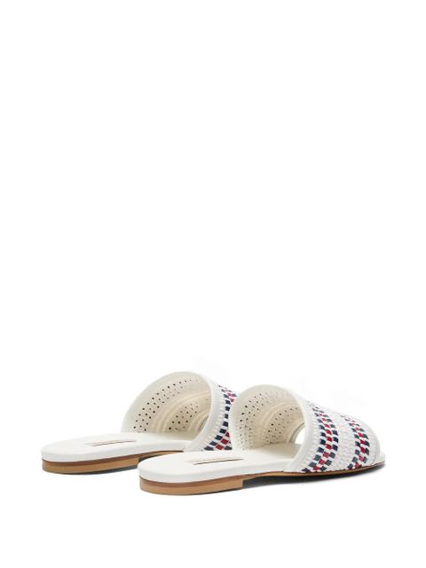 Casadei Amalfi woven flat sandals - White