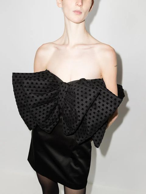 ROTATE BIRGER CHRISTENSEN Natalie oversized-bow minidress - Black