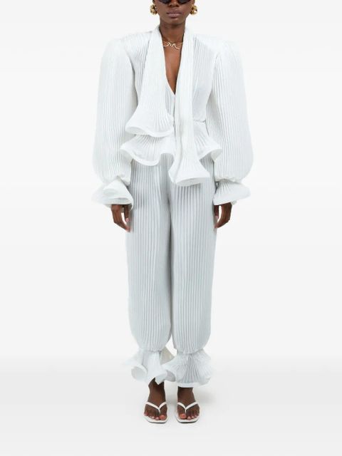 Rowen Rose pleated trousers - White - zdjęcie produktu nr 2