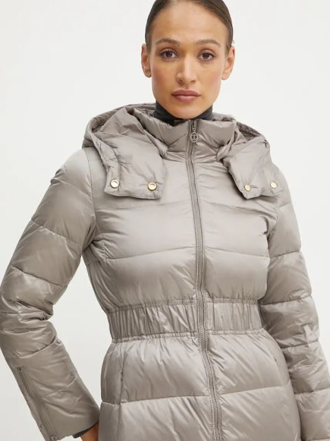 Twinset kurtka puchowa damska kolor szary zimowa 242TT2380